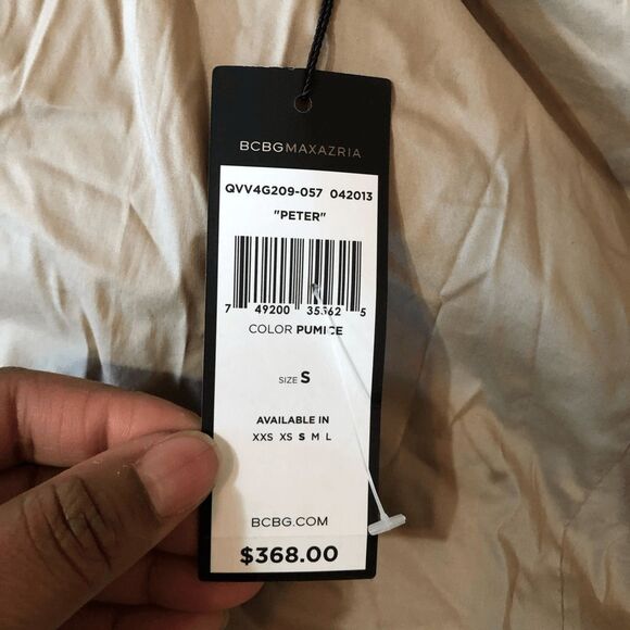 BCBG MaxAzria Womens Peter Jacket S Mixed Media Aztec Moto Asymmetrical - Picture 12 of 13